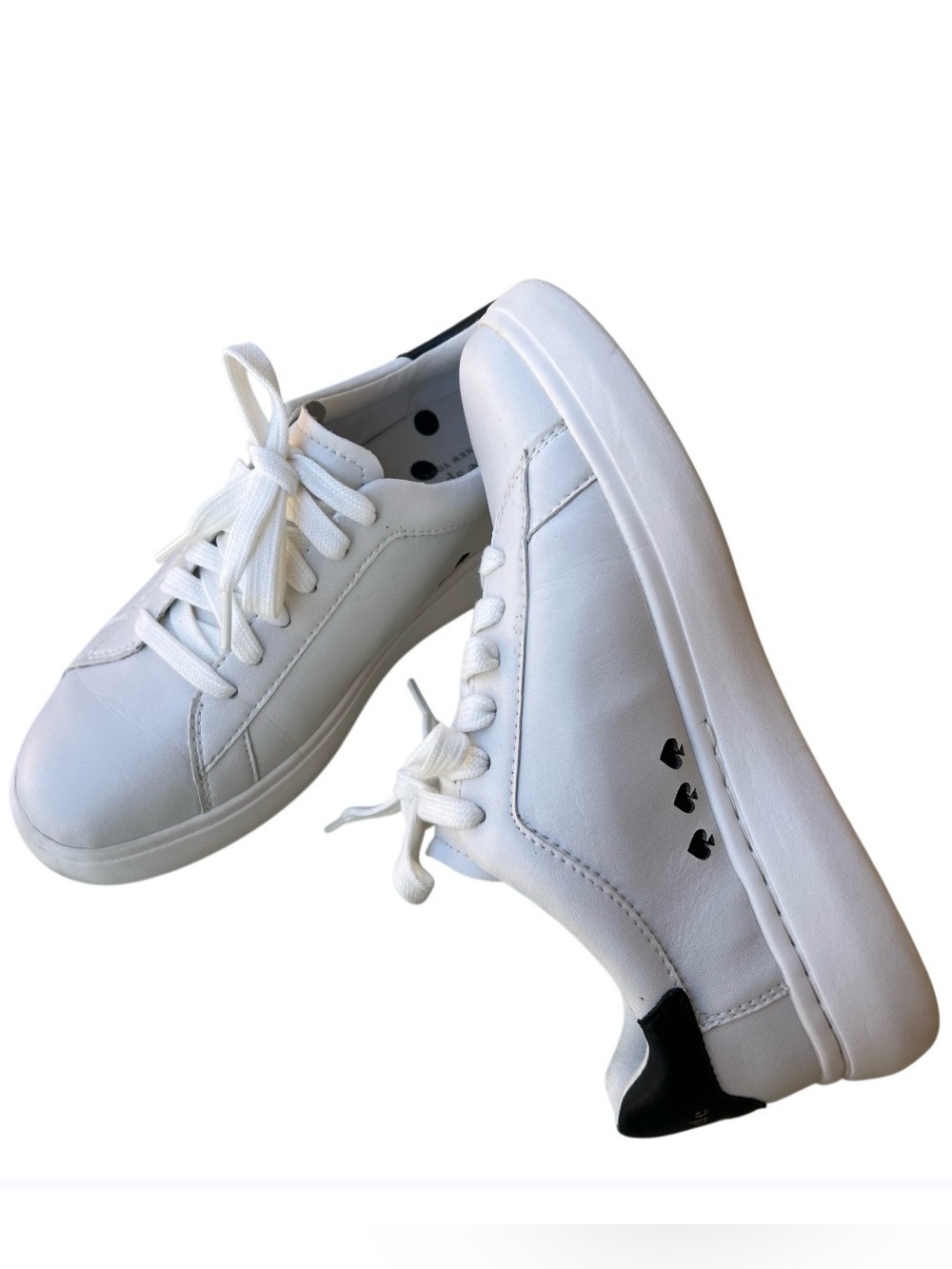 Kate Spade Lift White Leather Lace Up Sneakers 6B